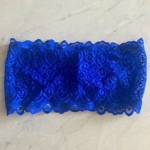 Free People, blue, lace bandeau, NWOT